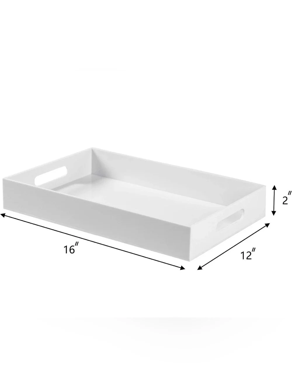 Acrylic Serving Tray with Handles, 16